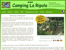 Tablet Screenshot of campingripole.info